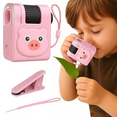 222432 KroMlyX 만 3-12세 아동용 미니 현미경 20X-80X 휴대용 포켓 LED 및 UV 조명 STEM 과학 장난감 남아 여아를 위한 재미있는 생일 선물 (