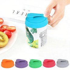 LxU 탄산 김빠짐방지 실리콘 캔마개 6p 맥주 콜라 뚜껑, 6개, 6색 세트