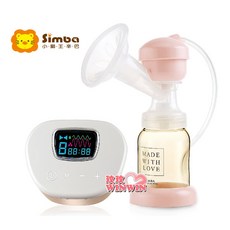 Simba 小獅王 iFeed 電動吸乳器加贈手動配件 S.9554, 1個, 粉白色