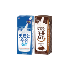 남양 맛있는우유gt (흰우유12+초코우유12) 총24팩, 180ml, 24개