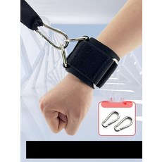 케이블 액세서리 발목스트랩 힙업운동 헬스 앵클스트랩, 1. 블랙 1개