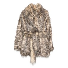 엔타이어스튜디오 주노 타이거 프린트 페이크 퍼 코트