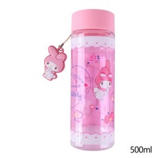 lilfant 美樂蒂 304不鏽鋼 兒童餐具組 (學習筷/湯匙/叉子/杯子/水壺/保溫瓶/餐盤/餐盒/餐具袋), 1個, PCT冷水壺500ml, 粉紅色, 學習筷/湯匙/叉子/杯子/水壺/保溫瓶/餐盤/餐盒/餐具袋