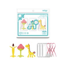 앙쥬 베스트 치발기, 초코바나나+3D딸기+기린, 1개