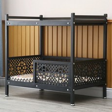 대형 강아지침대 소파 골든, 블랙 4면