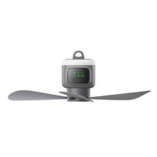 無線小吊扇 12000mAh大容量電池 遙控定時 450mm大扇葉, 大尺寸扇葉充電款(12000mAh)-灰色