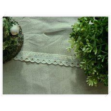 프렌치홈 아벨면레이스, 2개, 생지(베이지), 650cm