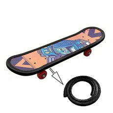 스케이트보드 범퍼 롱보드 노즈가드 스크래치방지, 블랙, 1개