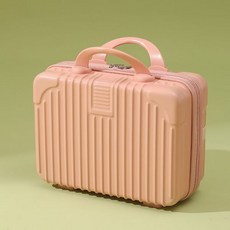 맞춤형 미니 여행가방 14인치 화장품 가방 기념품 가방 소형 여행가방 비밀번호 가방, 14 인치 다기능 화장품 케이스, 핑크