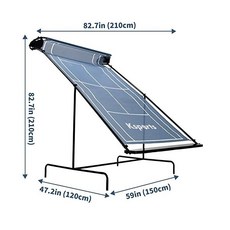 下殺價 網球訓練器 網網斜面回彈墻網球練習便攜墻壁球訓練網, 藍色-大尺寸【適合單人多人訓練】, 1個