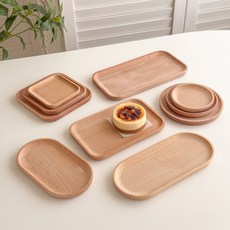 KOUJI 叩吉好物 木質托盤，簡約風格，居家裝飾收納，多功能托盤, 原木色