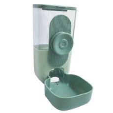 寵物來了 懸掛式自動餵食器 自動飲水器 寵物貓狗 掛籠式飲水器 餵食器, 1個, 寵物來了 懸掛式自動餵食器-綠
