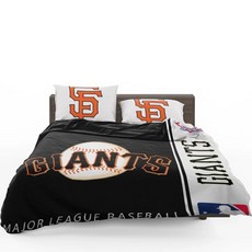 MLB 샌프란시스코 자이언츠 이불 배게 커버 세트 - 싱글 더블 사이즈 San Francisco Giants, 포함