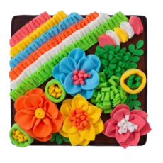 꽃밭 탐험 강아지 고양이 노즈워크 매트, 1개, 블루