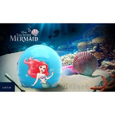 L2來來 EVO 小美人魚_愛麗兒 海洋藍 兒童安全帽 正版授權 寶寶 小童 大童 兒童 3/4半罩, 1個
