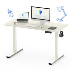 FlexiSpot 전동 모션데스크 EF1 컴퓨터책상 높이조절책상 A/S 5년 높이690-1100mm 학생책상 낮은 높이 사무실책상 게이밍책상, 베이지