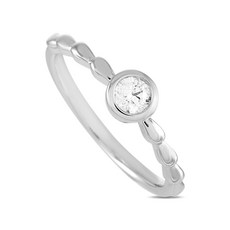 LB 익스클루시브 중고 14K 화이트 골드 다이아몬드 링