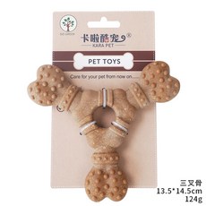 KARA PET 寵物磨牙玩具 仿骨頭耐咬潔齒, 三叉骨, 1個