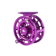 Wifreo CNC全封閉飛釣輪 海水淡水通用 左右手互換, 紫色3/4#,左右手互換型