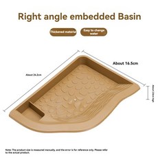 노란색 테두리 거북이 욕조 겸용 욕조 조경 상자 애완동물 거북이 기어다니는 파충류 먹이 물과 번식, yellowS 9dantipool