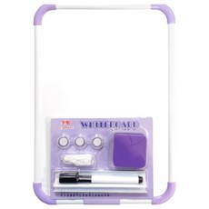 筆樂PENROTE A4白板，附筆擦磁鐵，辦公教學留言板，輕巧易攜帶, A4紫框, 瓦楞再生紙