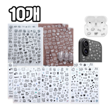 담다 5개입 에어팟&휴대폰꾸미기&네일아트 미니 데코 스티커, 혼합(KD68)5P, 2세트