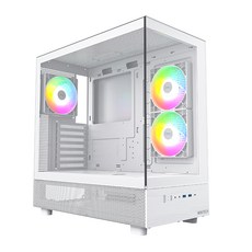 MONTECH XR 全景視窗典雅木紋I/O機殼 白色, 1個