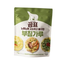 쫄깃하고 고소한 다목적 부침가루 파전 김치전 부침개 반죽 지퍼백 1kg 다목적가루, 1세트