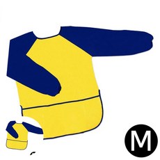 [팔마누] 유아미술가운 어린이미술가운 모래놀이가운 아트 옐로우블루 미술가운 M