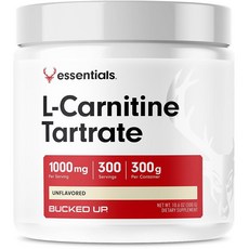 L-카르니틴 타르트레이트 1000mg 분말 에센셜(300인분) 섭취, Bucked Up L-카르니틴 타르트레이트 1000mg, 1개
