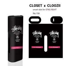 이태그 리히트 ETAG REHIT 호환 궐련형 스킨 스티커 케이스, 1개, 투시블랙(158)