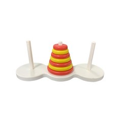 영재사고력 교구 컬러 하노이탑 원판 옮기기 수학퍼즐 수학교구 수학수수께기 추천 IQ, 1개