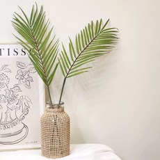 내츄럴 라탄화병 아레카야자잎2P 조화