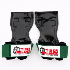 타이거밸런스 헬스 스트랩 리프팅 그립, 다크그린 스트랩(로고 화이트), 1세트