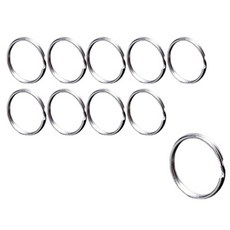 열쇠고리링 집 키 자동차 키홀더, 1세트, 실버 15mm 10개