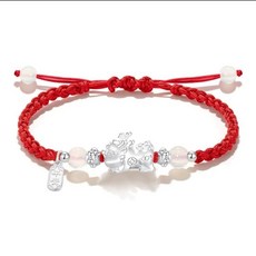 平安喜樂貔貅紅繩手鍊/轉運手繩 編織款 招財/防小人/避邪