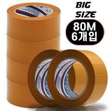 삼한 경포장 황색 OPP 박스테이프 80M, 6개