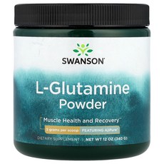 스완슨 Swanson L-Glutamine Powder 12 oz 340 g, 1개, 340g