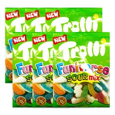 트롤리 퍼니벌스 사우어믹스 젤리, 100g, 6개