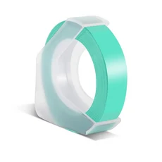 Dymo 라벨 테이프용 3D 플라스틱 테이프 Motex E101 E202 수동 타자기 12965 1610 메이커용 9mm, Macaron green