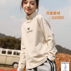 新款可愛童裝 女童長袖 女童打底衫秋冬款半高領2025新款兒童上衣德絨加厚中大童內搭T恤