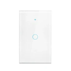 Tuya 스마트 스위치 미국 중성선/중성선 필요 없음 1/2/3/4 갱 조명 WiFi 터치 스위치 Alexa Google Home과, 04 white 1 gang