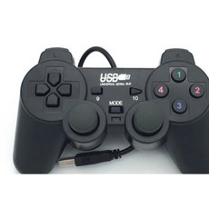 USB 有線電腦遊戲搖桿 雙震動 PC專用, 1個
