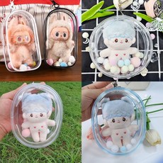10cm 15cm 20cm 인형 파우치 미니 투명 원형 pvc 파우치 키링