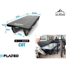 FLATED Air-Deck 黑四驅ALL BLACK後斗架高充氣墊 - 單人, Black