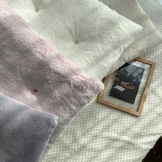 한스갤러리 버터 극세사 방석 사각 식탁 의자 사무실 쿠션 겨울 방석(5colors), 베이지