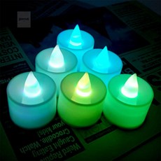 진현기획 꺼지지 않는 칼라 LED 캔들 led캔들조명