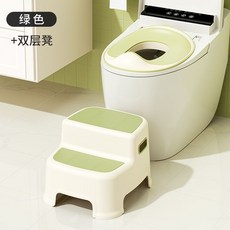 樂購精選 大號兒童馬桶坐便圈 嬰兒小孩坐便器 寶寶女孩男孩架蓋梯墊便盆家用, 綠色【升級TPE軟墊】+墊腳凳