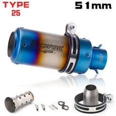 [호환] 범용 오토바이 배기 소음기 51mm 가와사키 er6n sv650 crf 230 z800 r1 cb650f cb1000r cbr250r