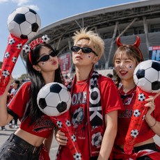 [큰손할인] 축구풍선스틱 월드컵 아시안게임 피파 굿즈 축덕 경기 응원 소품 붉은악마 체육대회 치어리딩, 1개, 5p